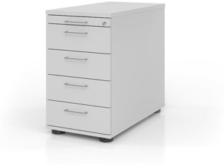 Standcontainer SC50 80cm, 4 Schübe, Schloss, CE Grau