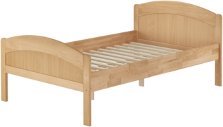 Überlanges Seniorenbett in zeitlosem Stil Buche natur 120x220 Zubehör wählbar V-60.75-12-220Rollrost inkl.