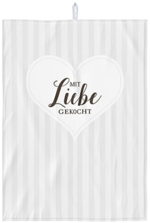 Geschirrtuch Abtrockentücher Küchenhandtuch la vida "Mit Liebe gekocht" 385832