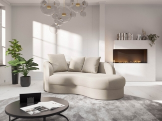 sit&more Recamiere Samba, moderne organische Form, inkl. 3 loser Rückenkissen