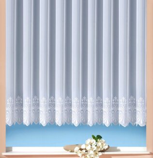 Weckbrodt Gardine Heidelberg (1 St), Kräuselband, transparent, Voile, echte Stickerei, Voile, transparent, mit 1 oder 2 Bordüren, Store