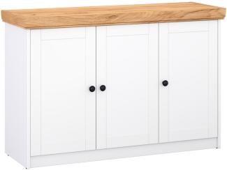 Kommode Sideboard Holz Eiche Weiß Massiv Schrank Highboard Anrichte