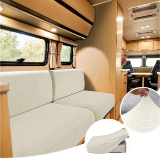 BTTO Sitzflächenhusse 2 Stück Wasserdicht Jacquard-Sofabezug, Stretch Sitzkissenbezug, Sofa Sitzkissenbezug Für Schonbezug Wohnwagen Polster