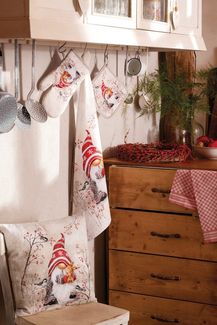 Ambiente® Geschirrtuch Dwarf hug, (2-tlg, 2-teilig), Geschirrtücher ca. 50x70cm Baumwolle