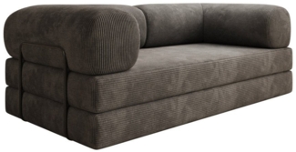 Luxusbetten24 Sofa Designer Sofa Lazy 3 Sitzer, mit Aufklappfunktion und Cordbezug