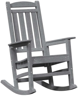 vidaXL Schaukelstuhl für den Garten Hellgrau 70 x 92 x 108cm Plastik 42006616