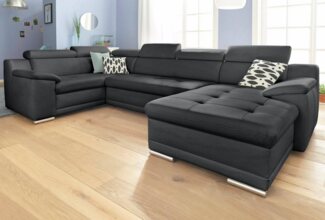 sit&more Wohnlandschaft Andiamo U-Form, mit Kopfteilverstellung, wahlweise mit Bettfunktion