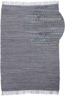 my home Teppich Handweb Uni, Wendeteppich, rechteckig, Höhe: 5 mm, Fleckerlteppich, reine Baumwolle, handgewebt, Uni, mit Fransen