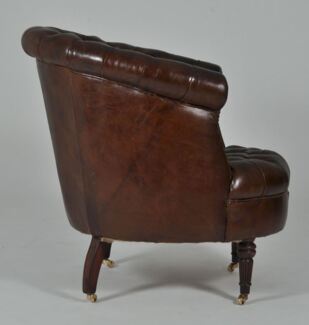 Cocktailsessel Chesterfield Leder Vintage-Cigar