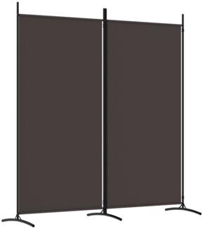 vidaXL 2-tlg. Paravent Braun 175x180 cm Stoff 350259