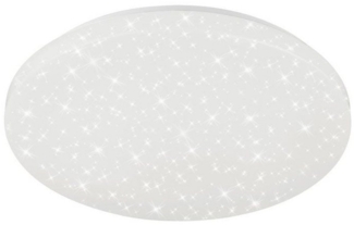 Briloner Leuchten LED Deckenleuchte 2360-016, Sternenhimmel, LED fest integriert, 2700K - Extra-Warmweiß, Badlampe LED Sternenhimmel 18W Ø38,5cm 4000K
