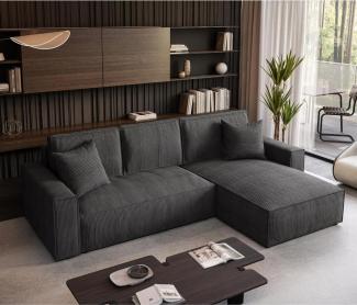 Beautysofa Ecksofa PARYS, mit Schlaffuntion, Bettkasten, mit universelle Ottomane