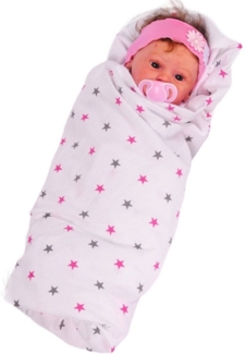 La Bortini Betttuch Baby Wickeltuch Tuch Spucktuch groß 78 x 120cm Babytuch