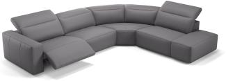 Sofanella Sofalandschaft LENOLA Ledercouch Echtleder Big Sofa in Grau XL: 332 Breite x 109 Tiefe