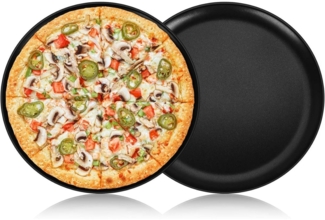 2er Set Edelstahl Pizzaform Antihaftbeschichtung 30cm Backblech
