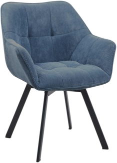 CLP Esszimmerstuhl Jordi Cord,blau