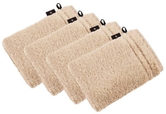 Vossen Waschhandschuh 4er Pack Waschhandschuh 22 x 16 cm Vienna Style Su, Frottier (Spar-Set, 4-St), Vegan