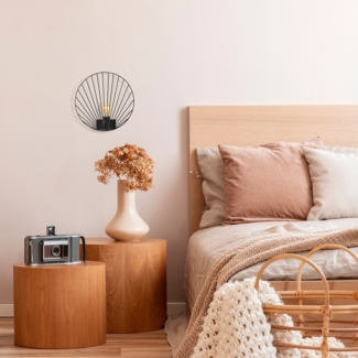 Wandleuchte, 'Byisoo', 30 x 30 x 12, Schwarz