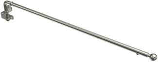 INTERDECO Schwenkstange Cassina, ausziehbar, Wandmontage, Metall, Edelstahl-Optik, 13/9