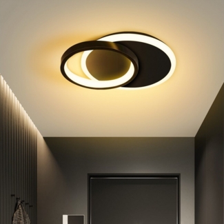 Senmudi Deckenleuchte LED Deckenlampe 24cm 15W Deckenleuchte Wohnzimmer Dimmbar Farbwechsel, LED fest integriert, Tageslichtweiß, Bierfarbe, Neutralweiß, Kaltweiß, 3000K-6000K Helligkeit Einstellbar,Modern lampe wohnzimmer,KücheBalkon