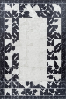 Waschbarer Teppich Federico Läufer - 80x250 cm - Schwarz