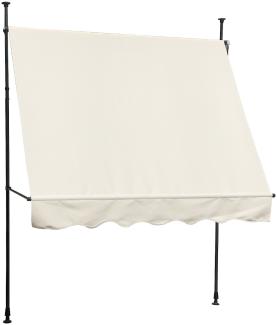 SVITA Klemmmarkise 200x120cm 180g/m² Balkonmarkise Sonnenschutz Markise Beige