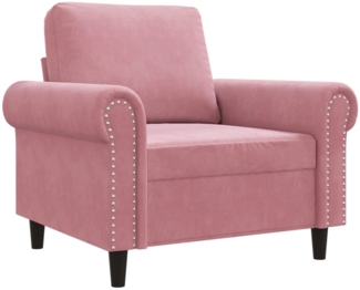 vidaXL Sessel Rosa 60 cm Samt 359512