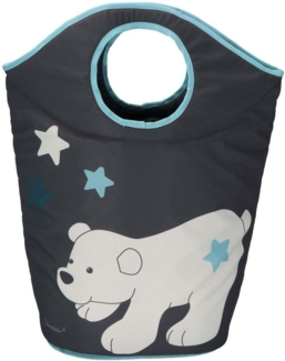 Sterntaler Baby Unisex Aufbewahrungskorb Baby Kinder Aufbewahrungskorb Eisbär Elia - Babywäschekorb - dunkelgrau