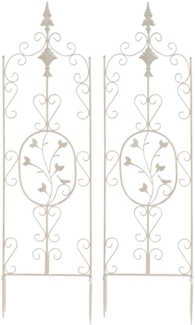 CLP 2er Set Rankgitter Burgus aus Eisen,antik-creme