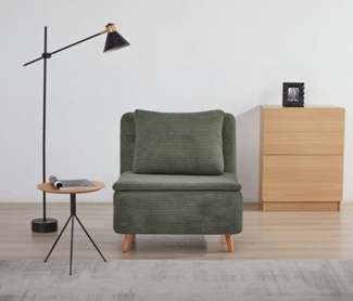 OTTO home Sessel AINSLEY, wandelbar zum Gästebett, Schlafsofa, Webstoff u. Cord-Bezug