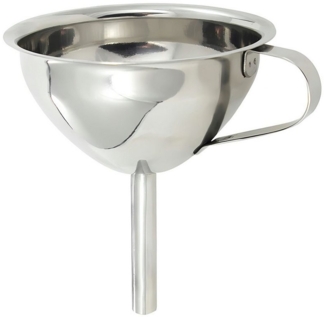 HIT Trading Trichter TRICHTER aus Edelstahl Ø9cm mit Griff Einfülltrichter Fülltrichter 36, Flaschentrichter Flaschen