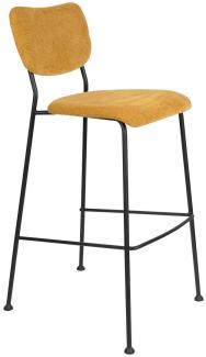Barhocker BENSON OCHRE von ZUIVER mit trendigen Cordstoff