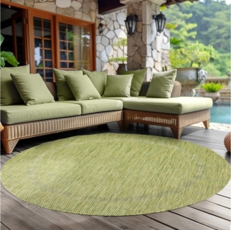 Carpettex Outdoorteppich Unicolor - Einfarbig, Rund, Höhe: 5 mm, Rund Outdoor Teppich Wetterfest Balkon Küchenteppich Flachgewebe