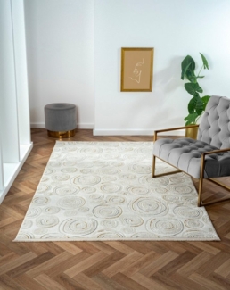Myflair Möbel & Accessoires Teppich My Style Lagerräumung, rechteckig, Höhe: 10 mm, Kurzflor, Scandi-Design, besonders weich durch Microfaser, mit Fransen