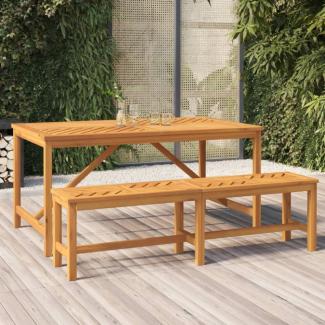 vidaXL Garten-Esstisch 150x90x74 cm Massivholz Akazie 362241
