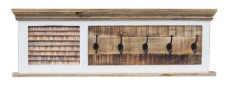 Wandgarderobe 120x40cm 'Nizza' Mango weiß natur