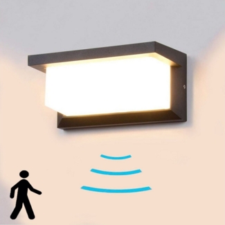 oyajia Wandleuchte 18W Wandleuchte Aussen Innen, LED Außenleuchte mit Bewegungsmelder, LED fest integriert, Wasserdicht IP65 Außenwandleuchte Modern Wandlampe Außenlampe