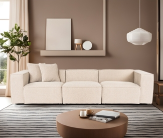 3-Sitzer-Sofa, 'Lora', 65 x 108 x 303, Pfirsich