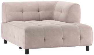 Modulsofa Louis Chaiselongue aus Chenille Rechts, Rosa