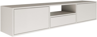 Selsey 'Framme' hängendes TV-Board mit drei Klappen und einer Ablage, Weiß, 150 cm