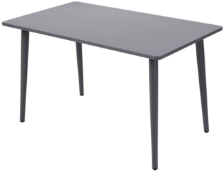 TPFGarden Gartentisch ROTHERHAM (Bistrotisch aus Stahl quadratisch, Oberfläche hellgrau, Hochwertiges Gestell pulverbeschichtet), Outdoor Esstisch - Terrassentisch - Maße (BxHxT): 70 x 72 x 120 cm
