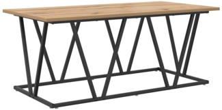 Couchtisch, Sofatisch Artisan-Eiche 100 x 50 x 40 cm Sperrholz und Metall