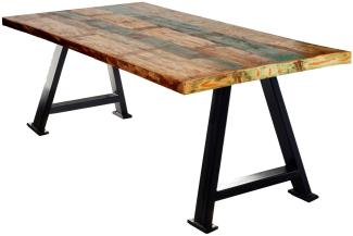 Sit Möbel Tables & Co Tisch 200x100 cm L = 200 x B = 100 x H = 75 cm Platte bunt, Gestell antikschwarz