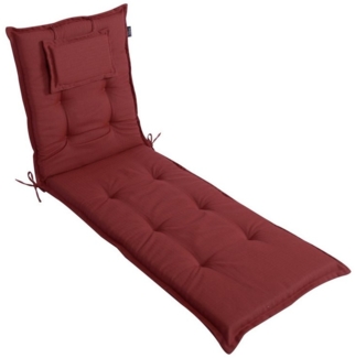 LILENO HOME Liegenauflage perfekt für Strandliegen, Sonnenliege Auflage, Gartenliege Auflage, (1er Set), Polsterauflage Rot Y, Auflagen für Gartenliegen