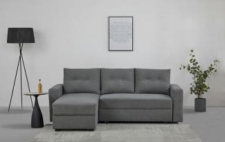 Home affaire Ecksofa TOFFEN, 217 cm, L-Form, mit Schlaffunktion u. Bettkasten, Recamiere rechts/links montierbar