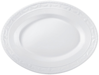 KPM Berlin Kurland Platte Oval Klein weiß