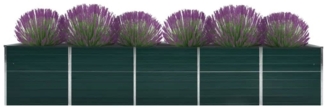 vidaXL Garten-Hochbeet Verzinkter Stahl 400×80×77 cm Grün 47061