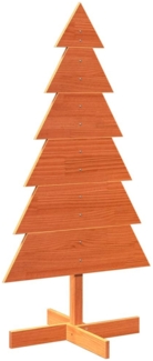 vidaXL Weihnachtsbaum zum Schmücken Wachsbraun 120cm Massivholz Kiefer 858191