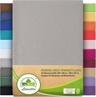 leevitex® Spannbettlaken Premium 195, Gummizug: Rundum, blickdicht, Anti-Pilling, 97% Baumwolle, 3% Elasthan, 40 cm Steg
