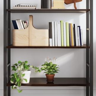 vidaXL Wandregal Dunkelbraun 80x40x2 cm Massivholz Eiche Behandelt 363785